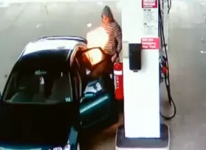 Fire in gas tank Fire in gas tank