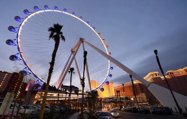 The Las Vegas High Roller Observation Wheel At The LINQ Prepares To Open ferris wheel